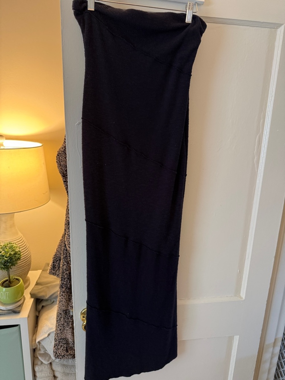 Princess Polly women’s navy ribbed Maxi Dress